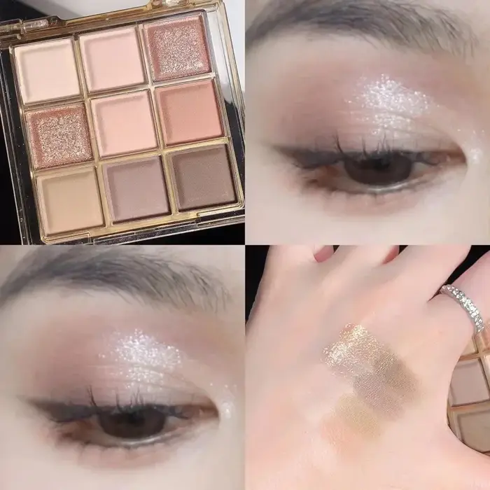 Nouveau Fumée Rose 9 couleurs fard à paupières Palette nacré mat terre couleur ombre