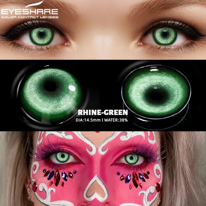 EYESHARE Halloween nouvelles lentilles de contact de couleur bleu Cosplay Anime
