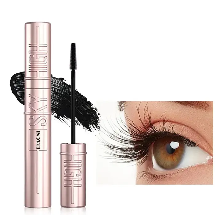 DIAONI Mascara Volumisant Noir Imperméable - Courbe Extrême, Anti-Bavures, Allongeant, Maquillage Lo