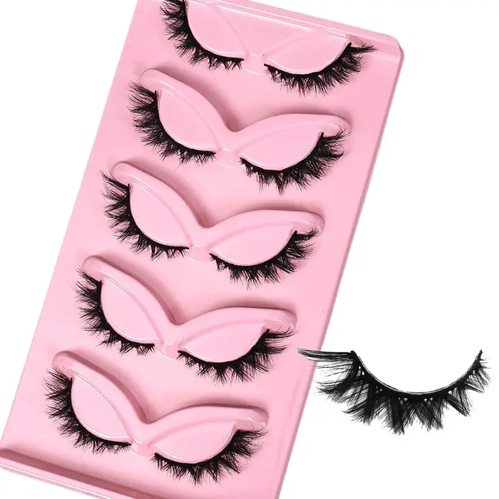 5 paires de faux cils œil de chat