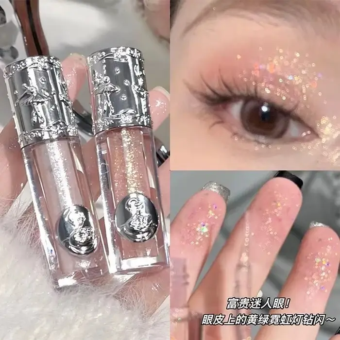 Balletism Glitter Liquid Eyeshadow Pearlescent Sequins Pearly Sparkling High Gloss Eyeliner Lying Silkworm Makeup