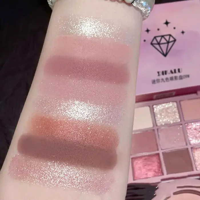 Palette de fards à paupières Rose 9 couleurs