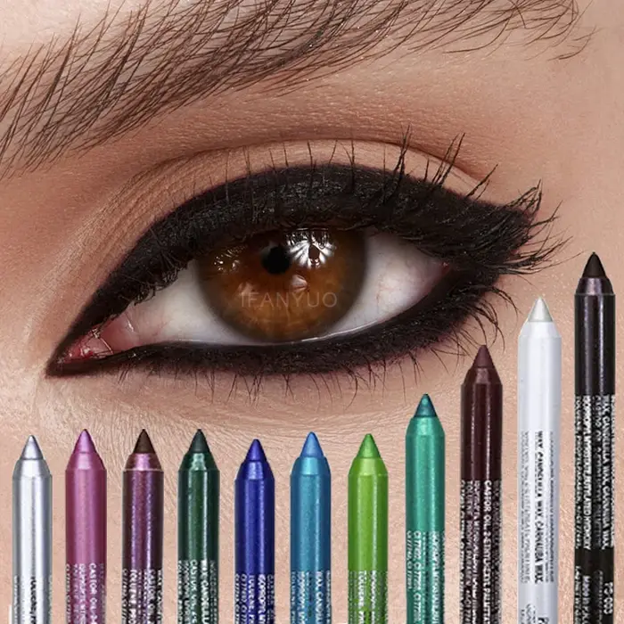 Crayon Eyeliner 17 couleurs, imperméable, longue durée, noir, marron, stylo Gel Eyeliner, fard à paupières multicolore, maquillage mat nacré