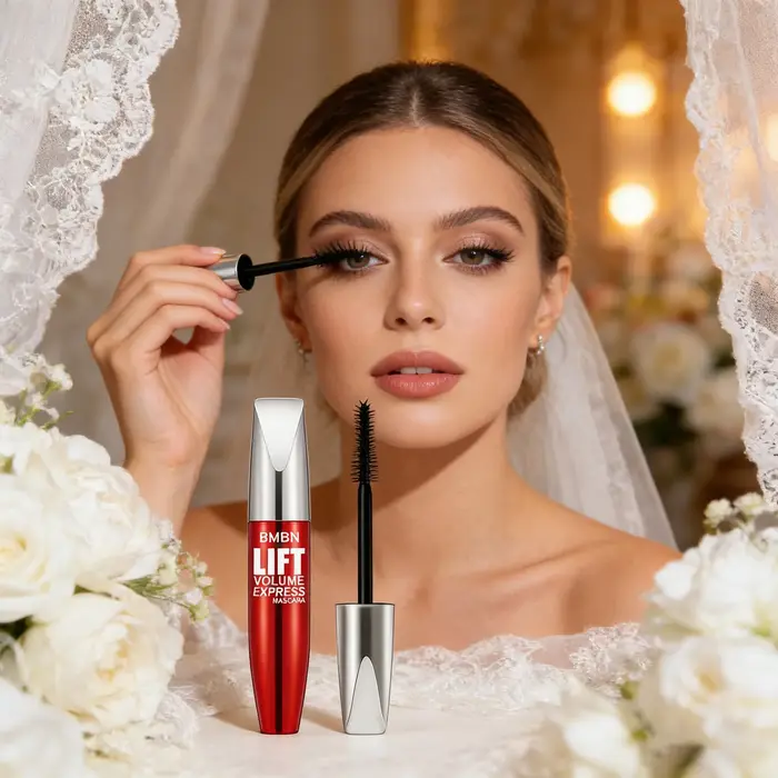 Mascara Volumisant Waterproof Anti-Bavures Allongeant et Courbant, Maquillage Longue Durée Essentiel