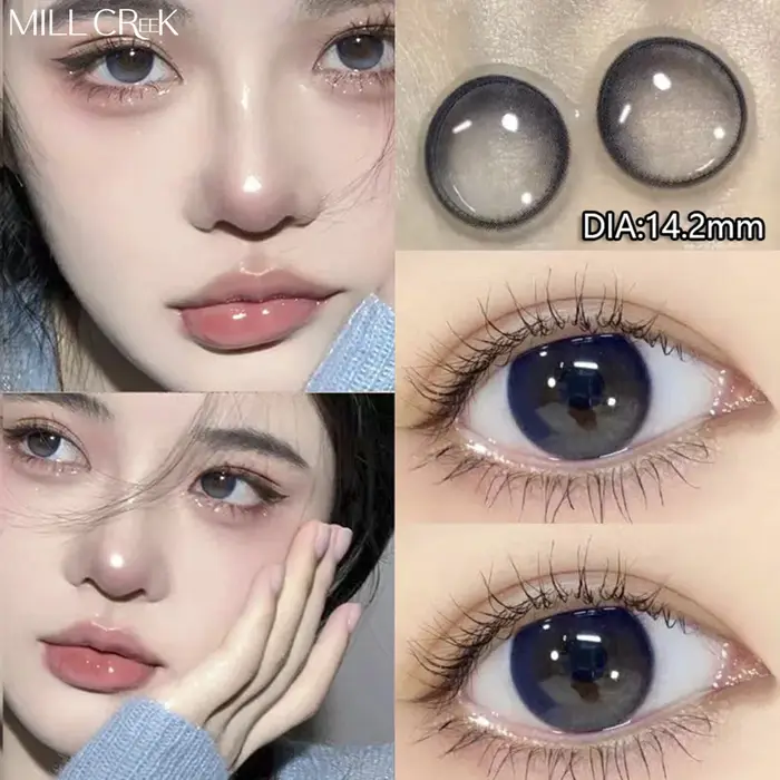 MILL CREEK 2 pièces lentilles de Contact yeux naturels avec myopie Prescription