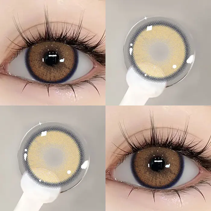Bio-essence Nouvelle Série Marron Lentilles de Contact Réalistes Effet Naturel Pupille Grandes Yeux 