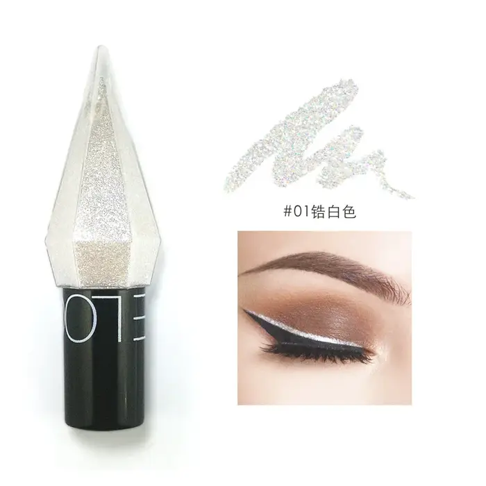 Diamant brillant Eye Liners fard à paupières imperméable argent Rose or couleur paillettes Eyeliner 