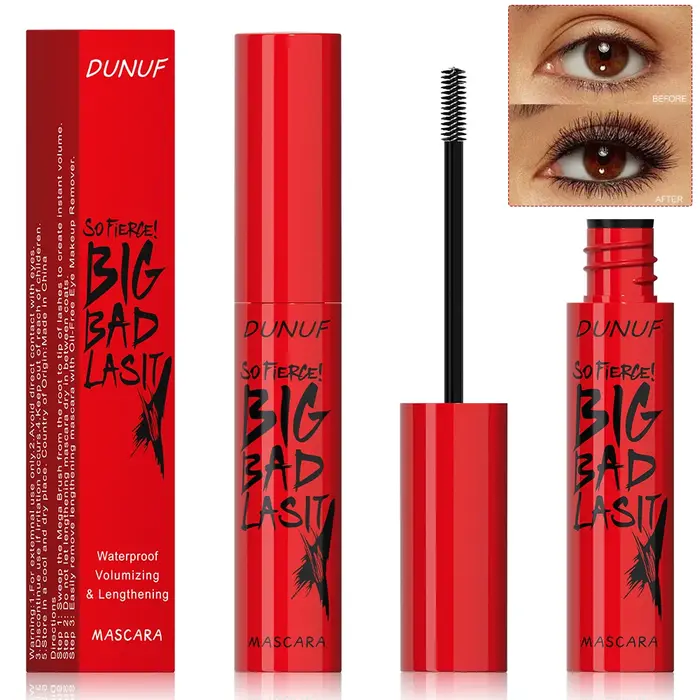 DUNUF 1 pièces Mascara longue durée mince épais imperméable boucle ne tache pas facilement résistant