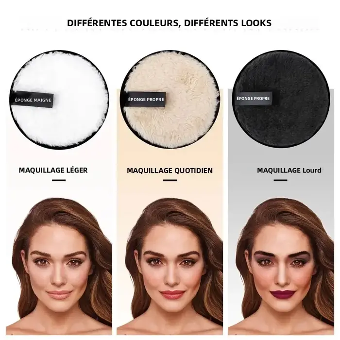 1/3 pièces disques réutilisables démaquillant lingette tampons de coton microfibre maquillage visage serviette tissu lavable éponge soins de la peau nettoyage bouffée