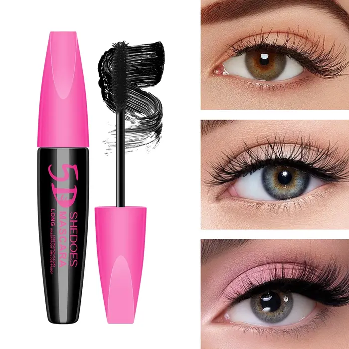 Mascara waterproof, dense, allongeant, anti-bavures, mascara recourbant longue tenue