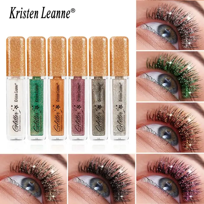 Mascara à paillettes or Rose