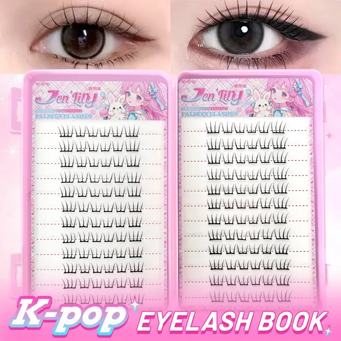 【Style K-pop 2.0】Faux cils autocollants - Pas de colle nécessaire