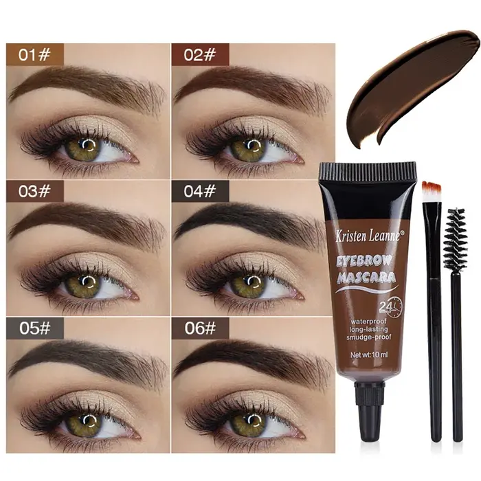 Kit de Teinture Sourcils Liquide Crème 6 Couleurs Marron