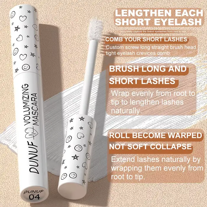 Mascara bouclé mince blanc