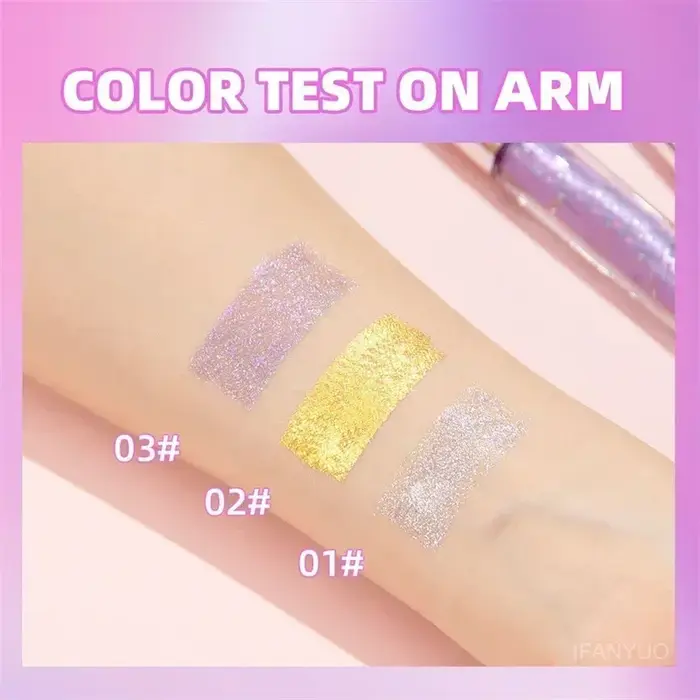 Mascara à paillettes diamant argent or violet galaxie