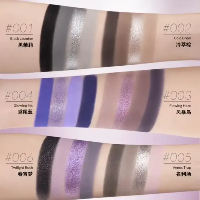 Kaleidos maquillage paillettes fard à paupières Palette 4 couleurs haute pigmentation miroitant Mono