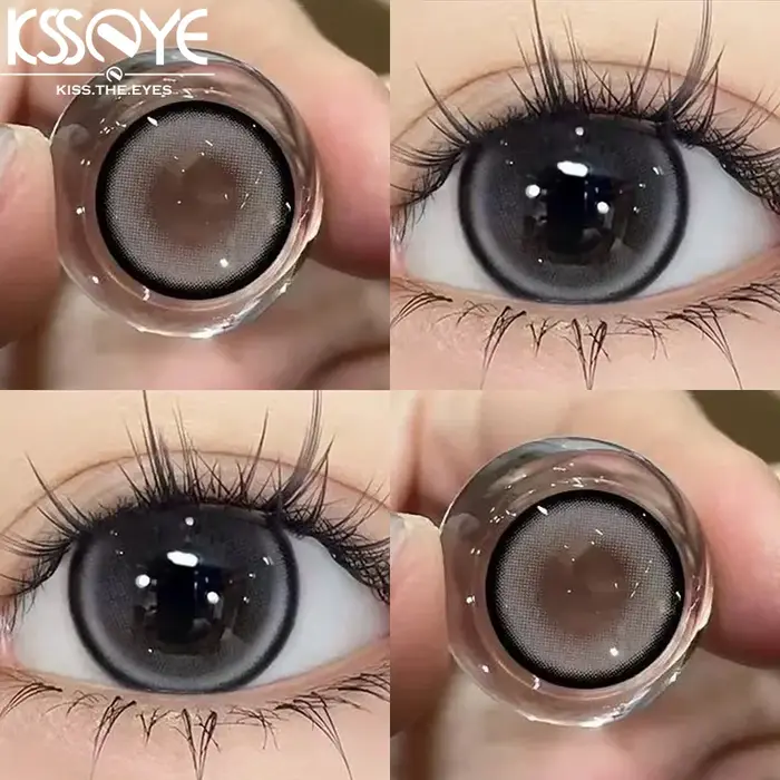 KSSEYE-Lentilles de Contact Colorées avec Dioptrie, Myopie, Yeux Naturels et Doux, miles, 1 Paire, O