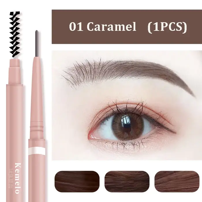 Crayon à sourcils Ultra fin à Double extrémité, 1.5mm, rotatif automatique, naturel, étanche, longue