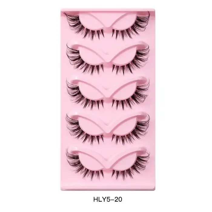 5 paires de faux cils effet œil de renard