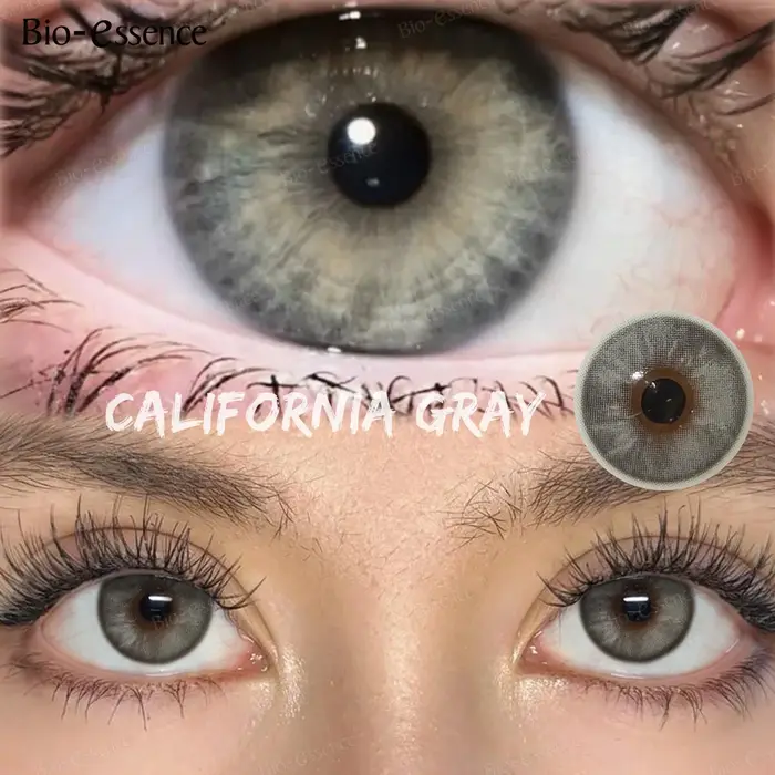 Lentilles de contact colorées grises Bio-essence pour les yeux