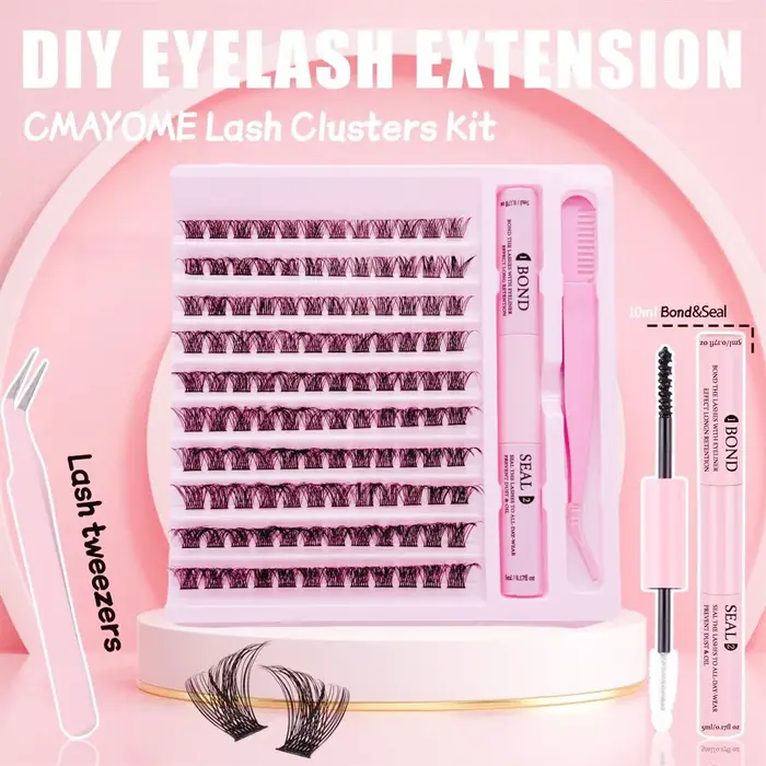 Ensemble de faux cils, faux cils artificiels effet œil de chat, adaptés aux débutants