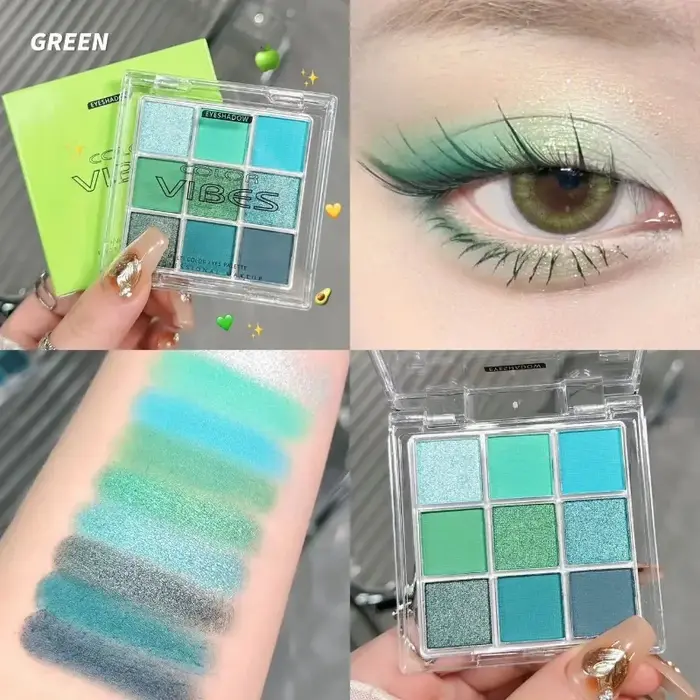 Palette de fards à paupières à paillettes