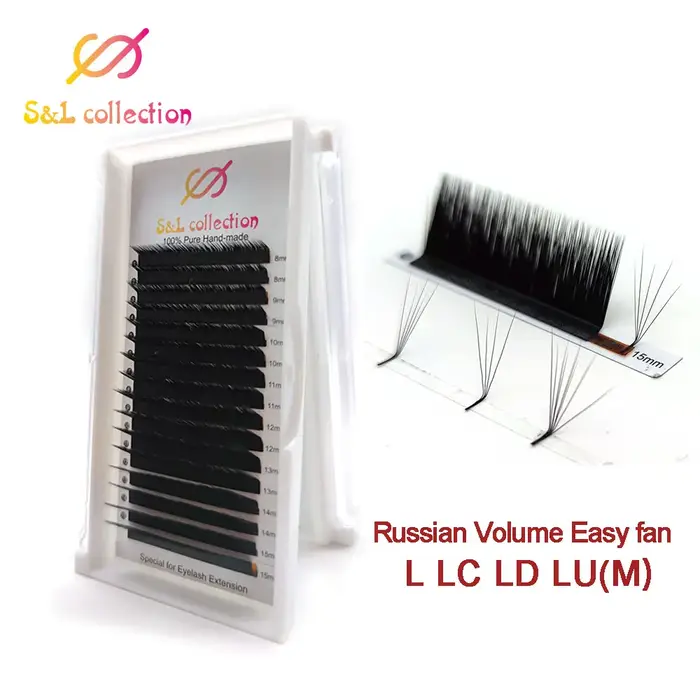Nouveau arrivé 0.05/0.07 L/LC/LD/LU 1 pièces volume de cils magiques facile à fabriquer effet éventail faux