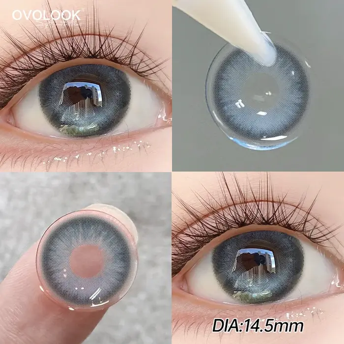 Lentilles de Contact bleues pour les yeux maquillage couleur élèves myopie