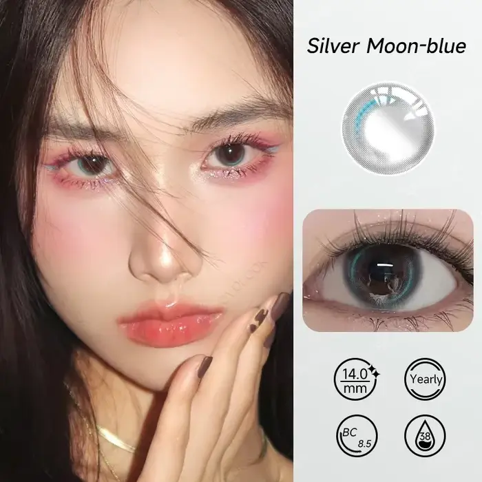 2PCS/PAIRE Blue Moon Lentilles De Contact Couleur Naturelle Yeux