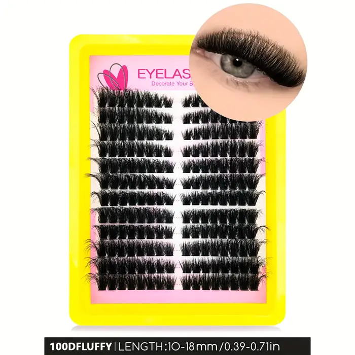 192 pièces de grappes de cils en faux vison – Cils individuels longs D Durl, aspect doux et naturel, longueurs mixtes pour extensions de cils DIY
