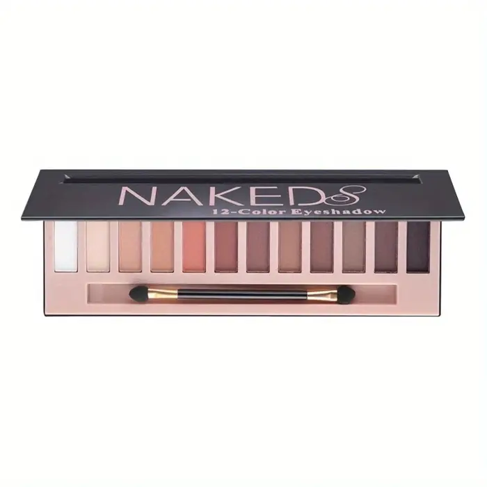 Palette de fards à paupières nacrés mats, 12 couleurs, longue tenue, non tachant, maquillage de coul