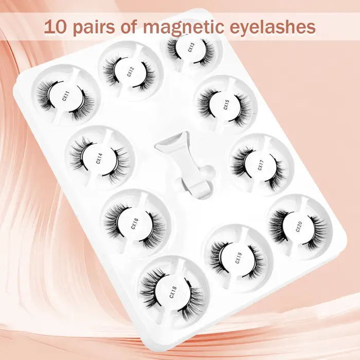 Kit de cils magnétiques 5/10 paires Extension de Faux