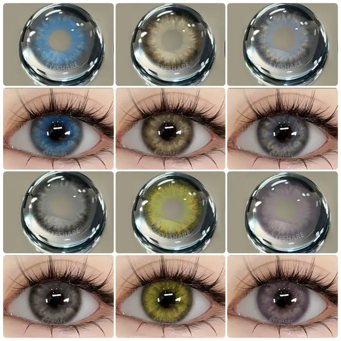 EYESHARE 1 paire de lentilles de contact de couleur pour les yeux cosmétiques