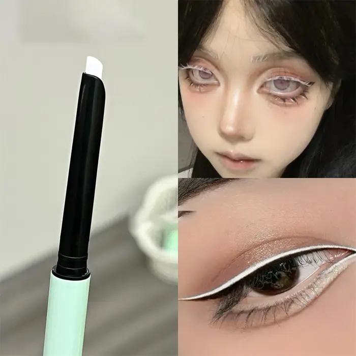 Crayon Eyeliner Blanc Mat Imperméable et Anti-Bavures