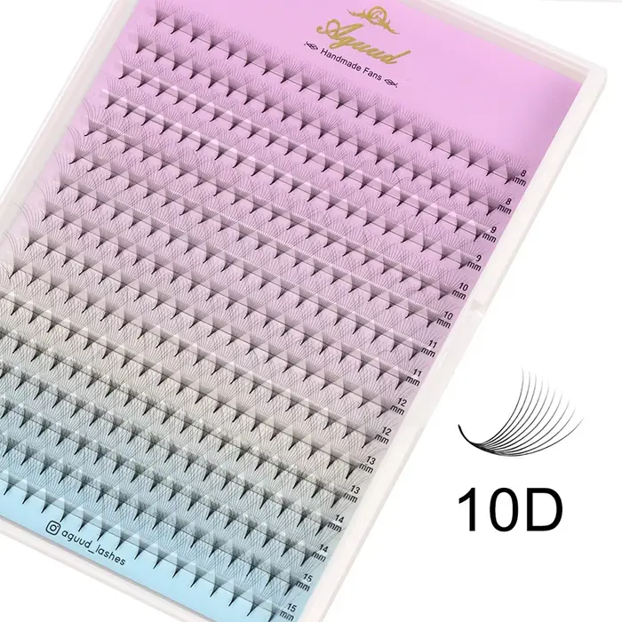 Mélange de faux cils en éventail préfabriqués