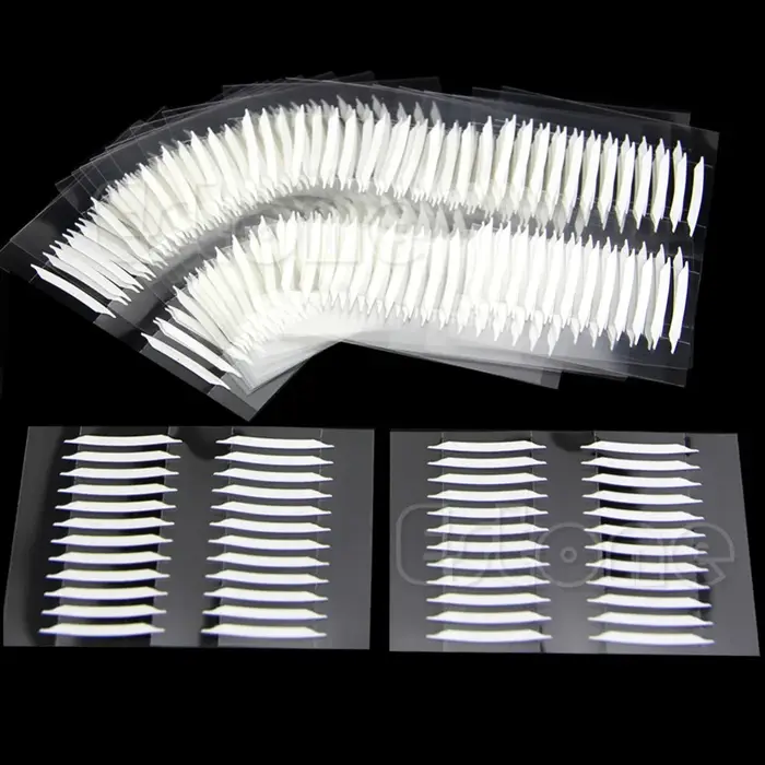 Lot de 240 paires d'autocollants pour paupière, accessoire de maquillage transparent, dentelle, mail