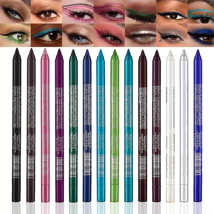 Crayon Eyeliner 17 couleurs, imperméable, longue durée, noir, marron, stylo Gel Eyeliner, fard à paupières multicolore, maquillage mat nacré