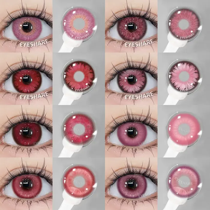 EYESHARE 1 paire couleur Cosplay rose lentilles de Contact