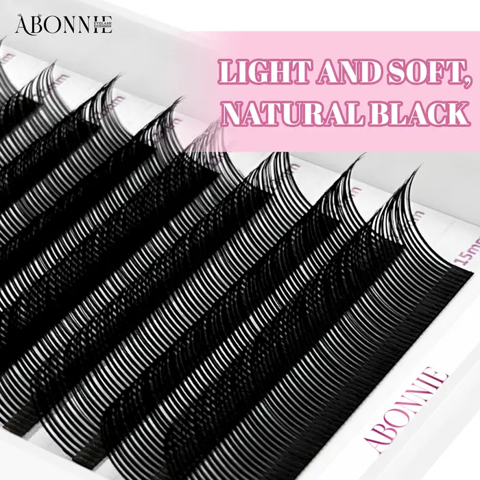 ABONNIE noir marron 5D fleur pointes fée faux cils individuels facile ventilateurs 5D