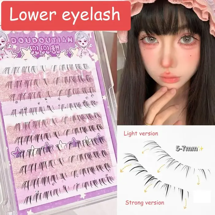 10 rangées de cils inférieurs fée faux