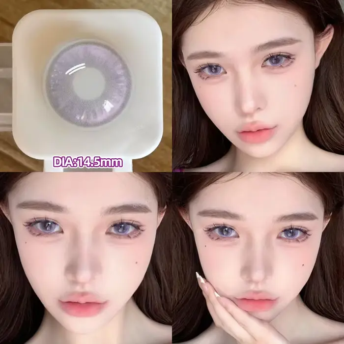2pcs lentilles violettes beauté élèves myopie oeil Prescription