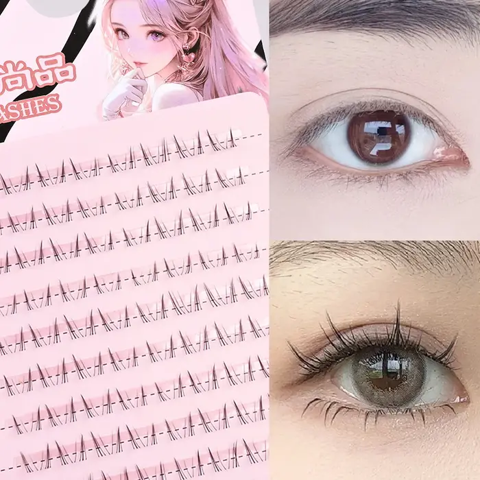 Faux cils sans colle nécessaire, grappes de cils courts individuels inférieurs, adaptés aux femmes,