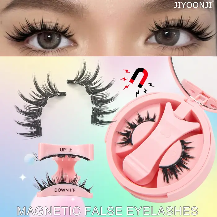 1 paire de faux cils magnétiques de style anime