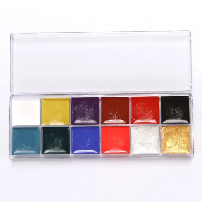 12 couleurs/ensemble nouveau visage maquillage peinture Pigment Eye Liner peinture à l'huile Art visage peinture corps peinture