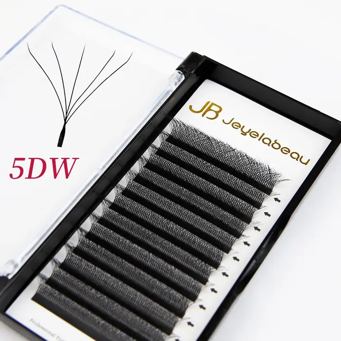 Extensions de cils en forme de W JB Jeyelabeau 3D/4D/5D, faux cils 6D/8D en vison synthétique, bouqu