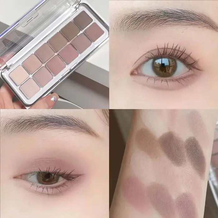 Sexy Rose vin rouge marron paillettes fard à paupières saturation doux mat gris