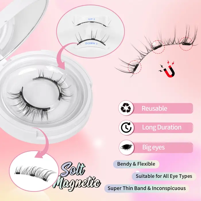1 paire de faux cils magnétiques