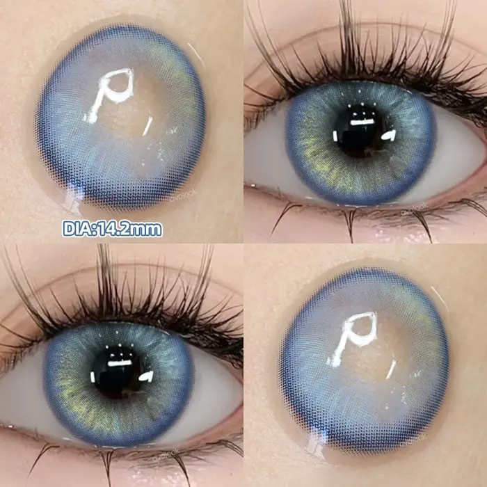 OVOLOOK-2pcs lentilles de Contact arc-en-ciel colorées pour les yeux Belleza couleur élèves lentille