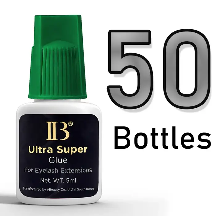 50 bouteilles IBeauty Ultra Super colle pour Extensions de cils 5ml IB capuchon vert faux