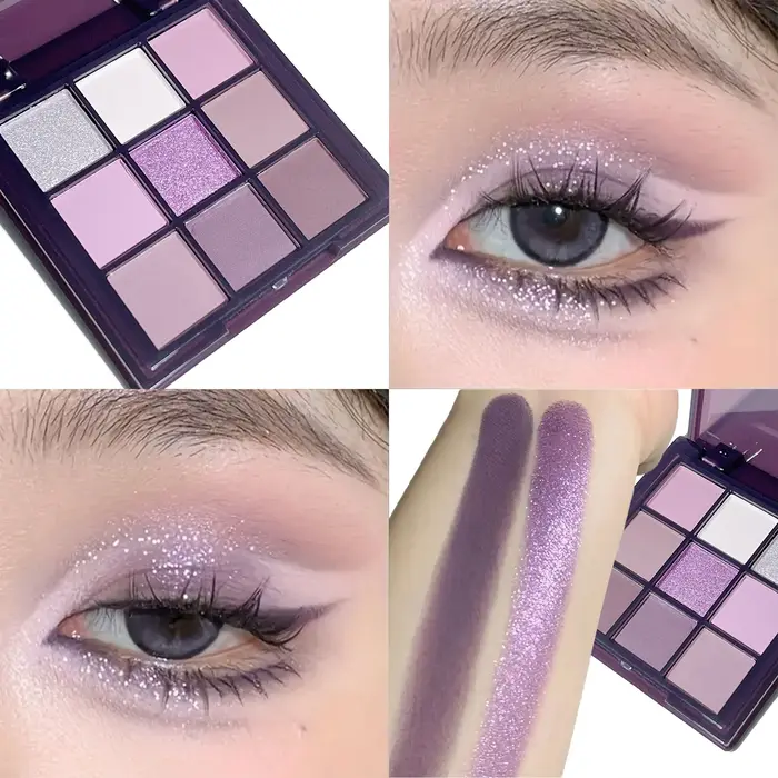 Palette de fards à barrage, maquillage abordable, neuf nuances de fumée, allow, nacré, paillettes fi
